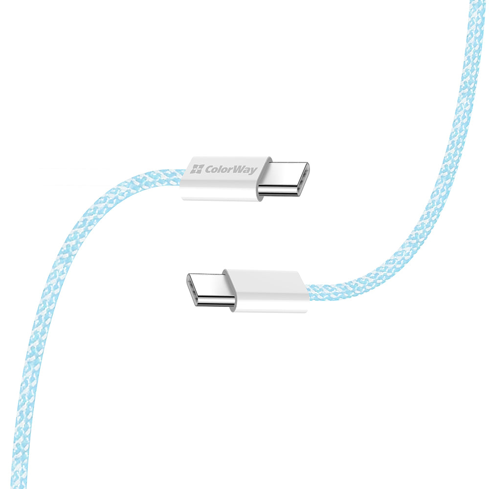 USB-C Data- och Laddningskabel - USB-C ColorWay CW-CBPDCC061, 60W, 1m, Blå