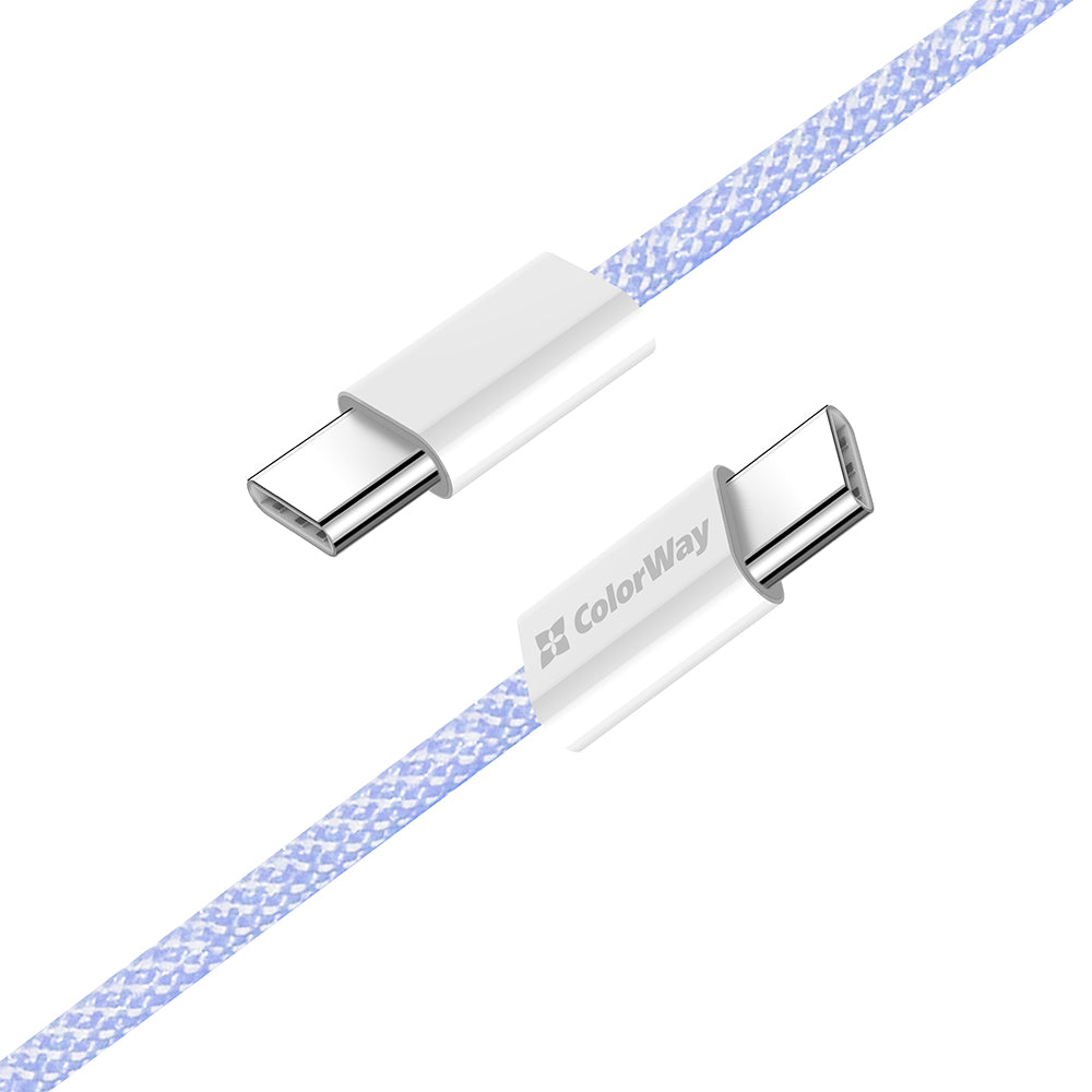 USB-C Data and Charging Cable - USB-C ColorWay CW-CBPDCC061, 60W, 1m, Purple