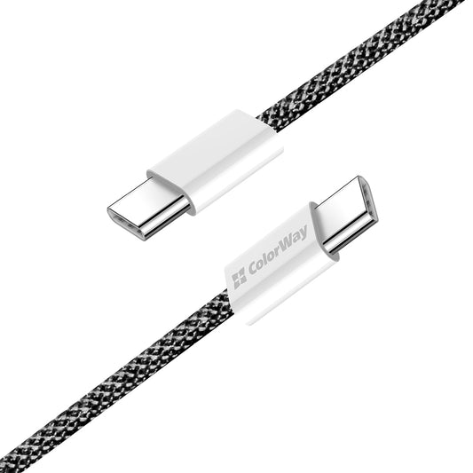 USB-C Data- och Laddningskabel - USB-C ColorWay CW-CBPDCC061, 60W, 1m, Svart