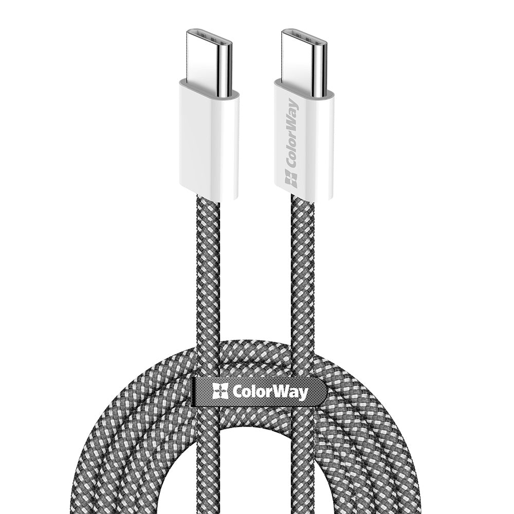 USB-C Data- och Laddningskabel - USB-C ColorWay CW-CBPDCC061, 60W, 1m, Svart