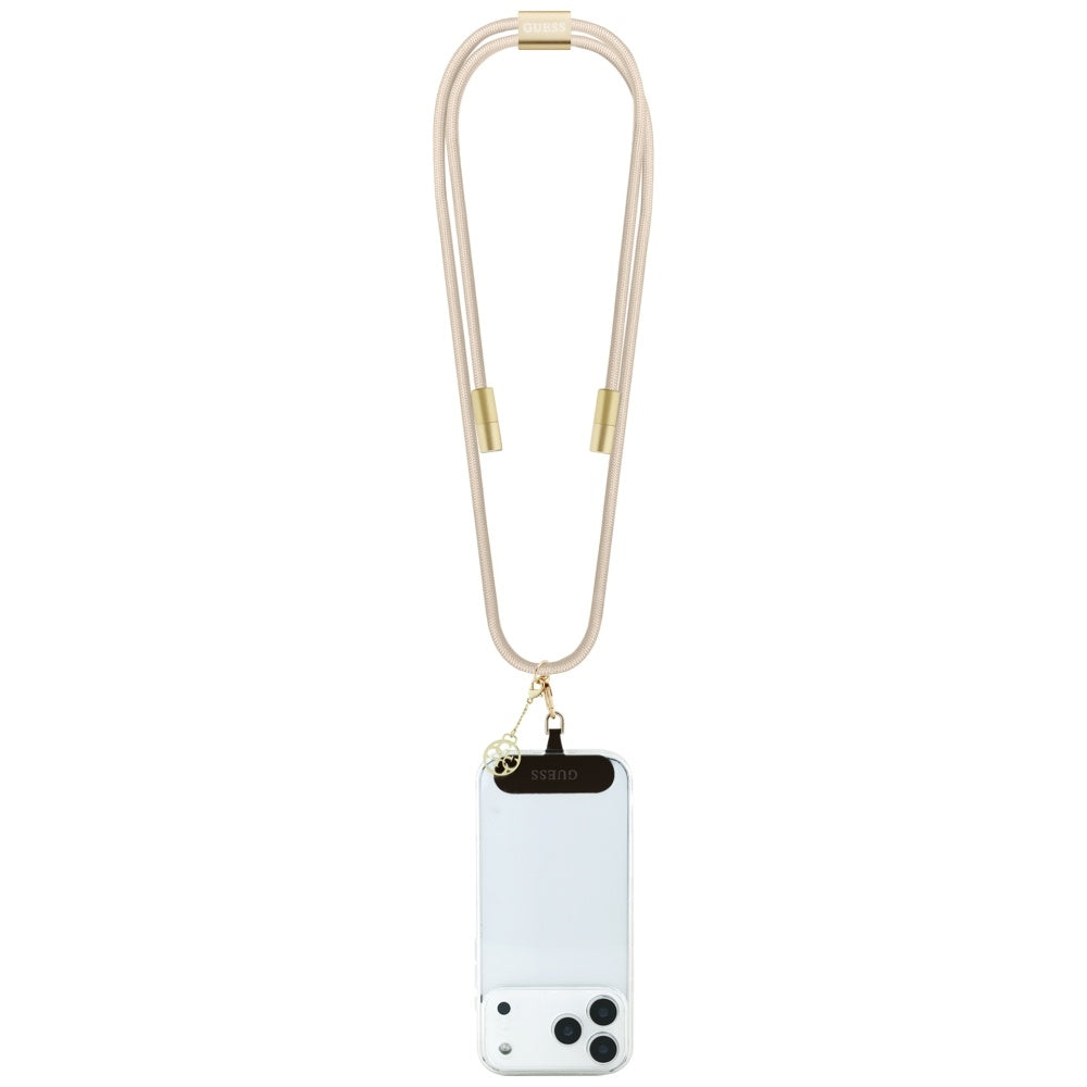 USB-C till USB-C data- och laddningskabel Guess CBDY 4G Charm, 100W, 1,5m, Beige