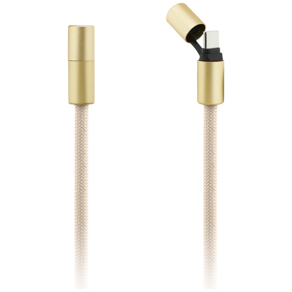 USB-C till USB-C data- och laddningskabel Guess CBDY 4G Charm, 100W, 1,5m, Beige