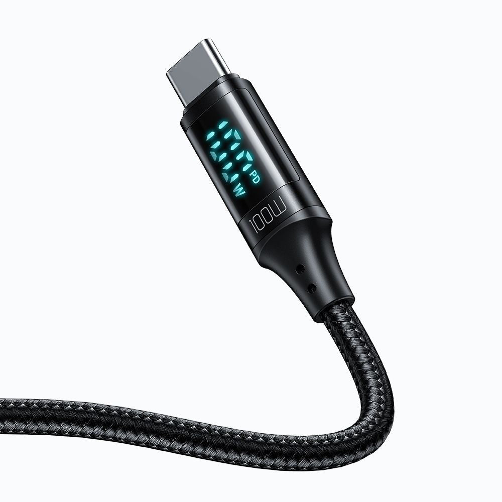 USB-C - USB-C Data- och Laddningskabel McDodo CA-1100 Display, 100W, 1.2m, Svart