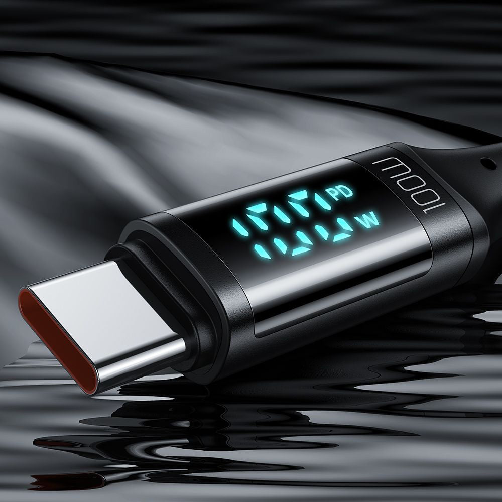 USB-C - USB-C Data- och Laddningskabel McDodo CA-1100 Display, 100W, 1.2m, Svart