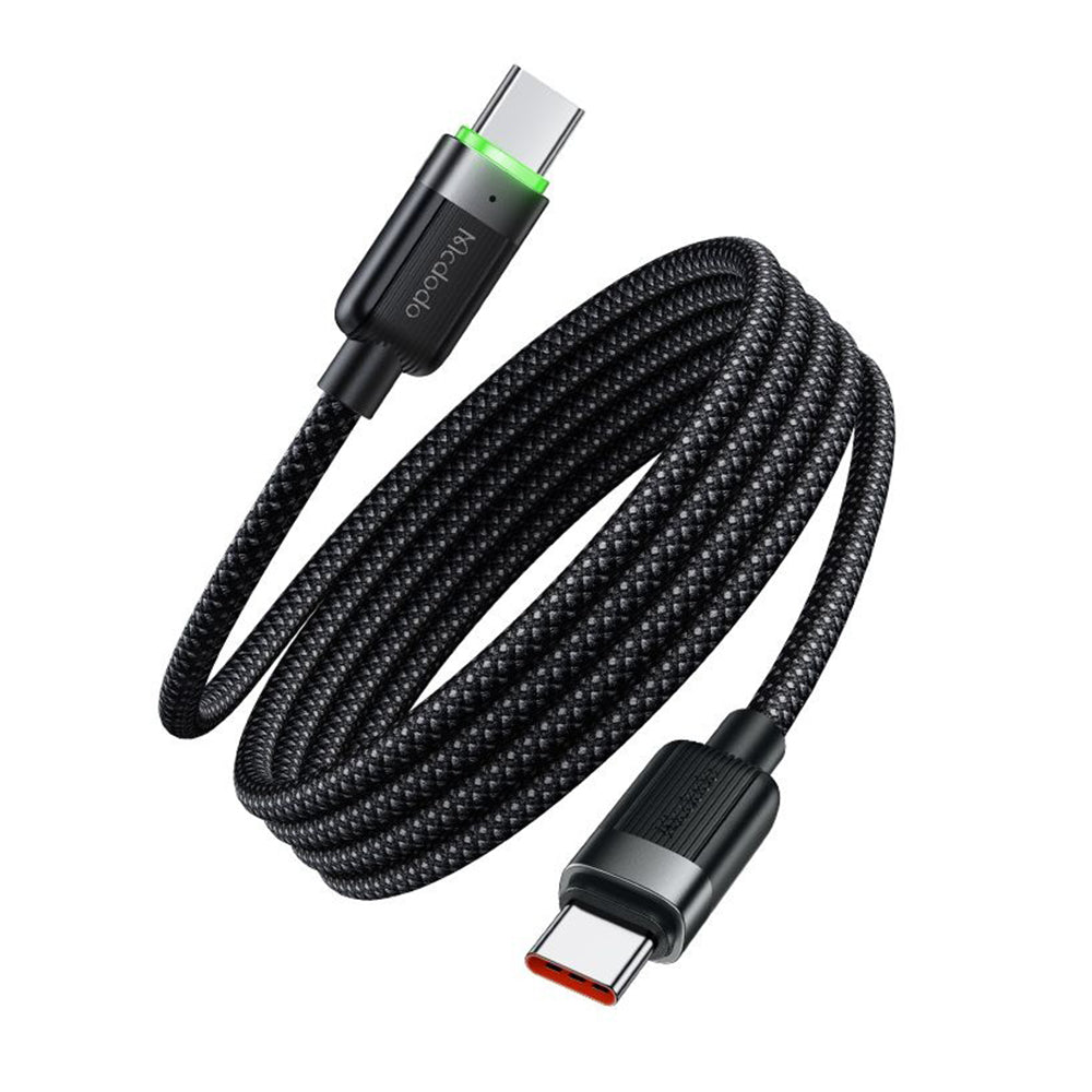 Data- och laddningskabel USB-C till USB-C McDodo CA-2000 Self Winding, 60W, 1.2m, Svart