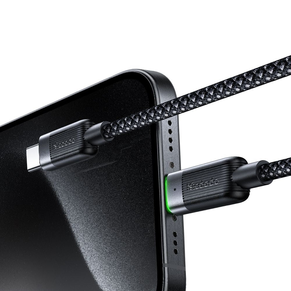 Data- och laddningskabel USB-C till USB-C McDodo CA-2000 Self Winding, 60W, 1.2m, Svart