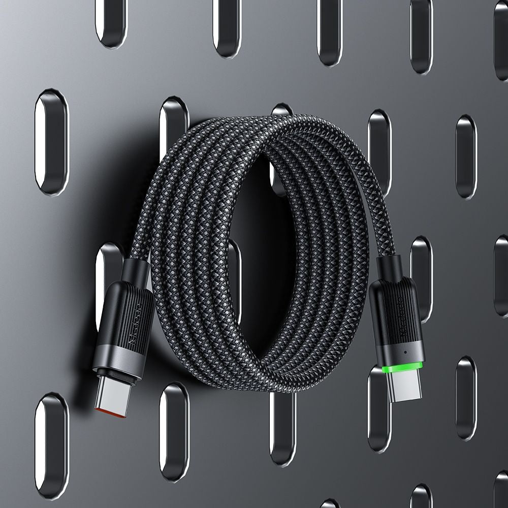Data- och laddningskabel USB-C till USB-C McDodo CA-2000 Self Winding, 60W, 1.2m, Svart