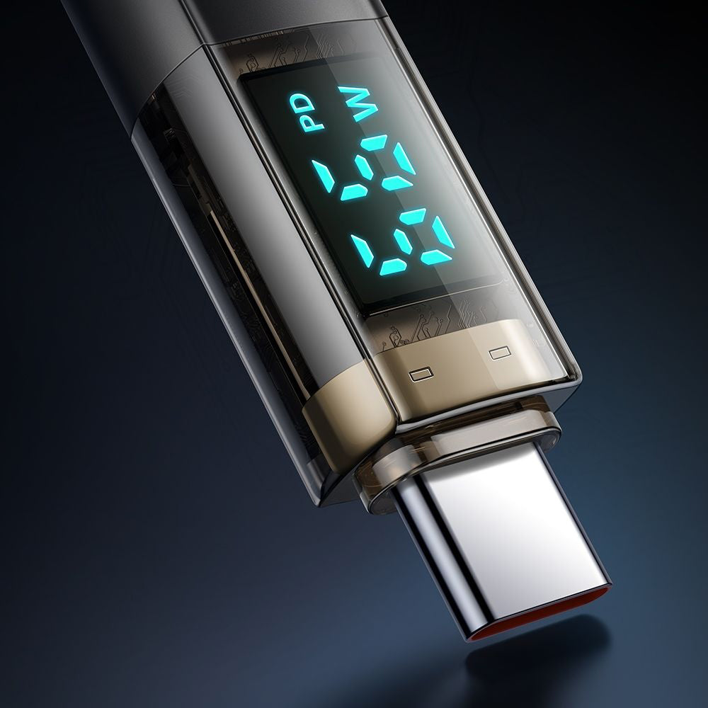 USB-C - USB-C Data- och Laddningskabel McDodo CA-3610 Display Auto Power Off, 100W, 1.2m, Svart
