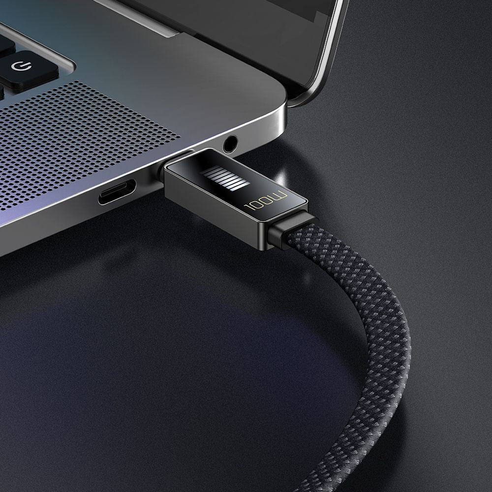 USB-C - USB-C data- och laddningskabel McDodo CA-4470 Rythm Display, 100W, 1.2m, Svart
