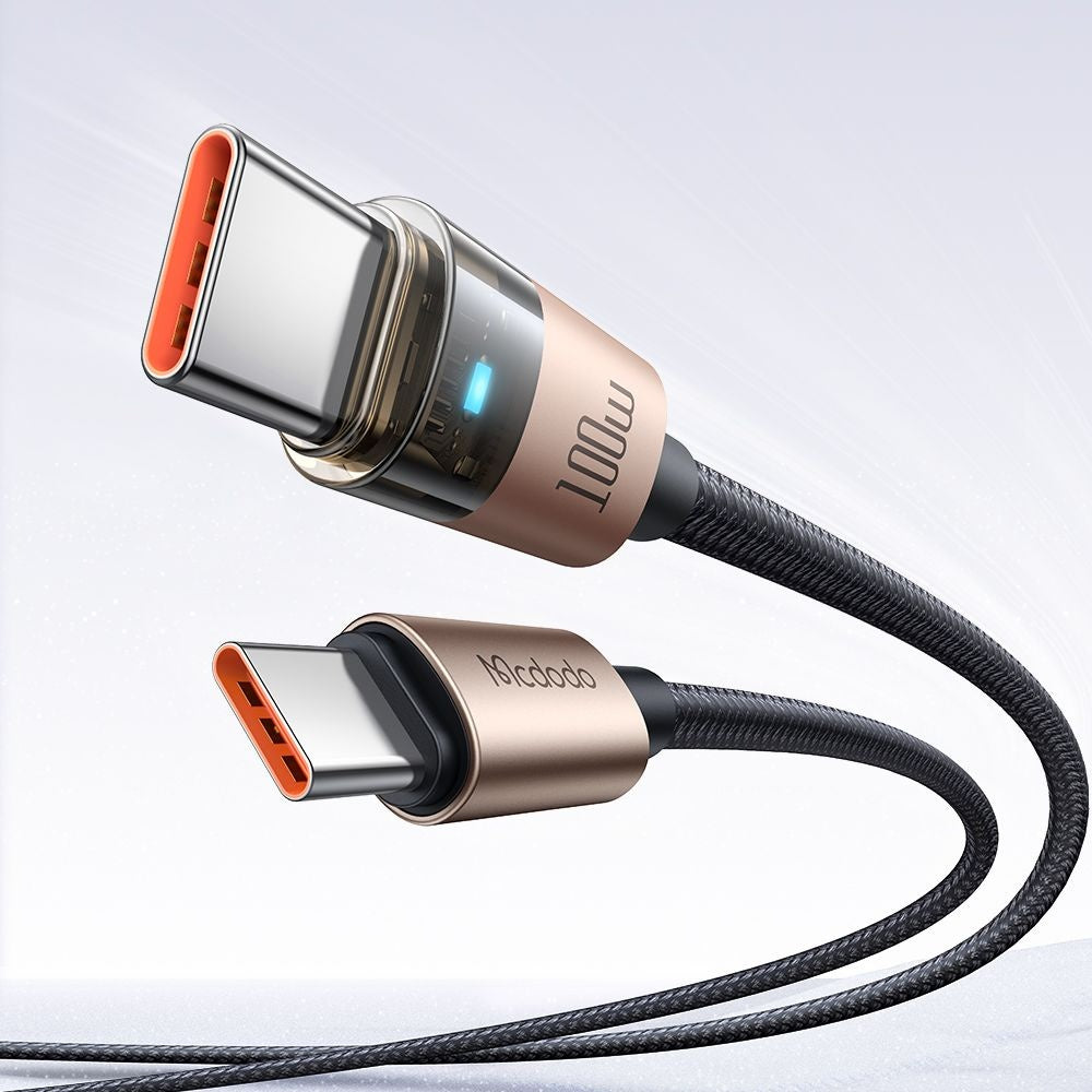 USB-C Data- och Laddningskabel - USB-C McDodo CA-5581, 100W, 1.2m, Guld