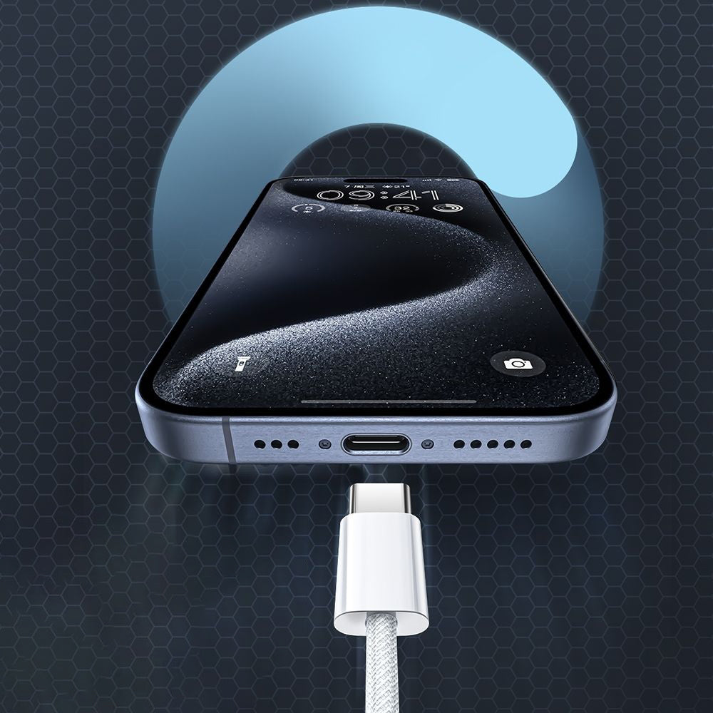 USB-C till USB-C data- och laddningskabel McDodo CA-5690, 60W, 1m, Vit