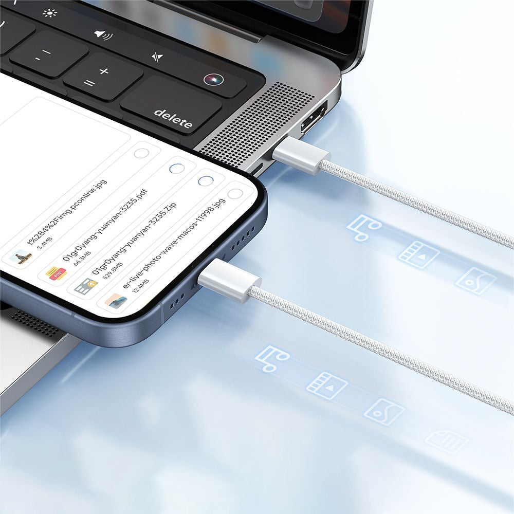 USB-C till USB-C data- och laddningskabel McDodo CA-5690, 60W, 1m, Vit