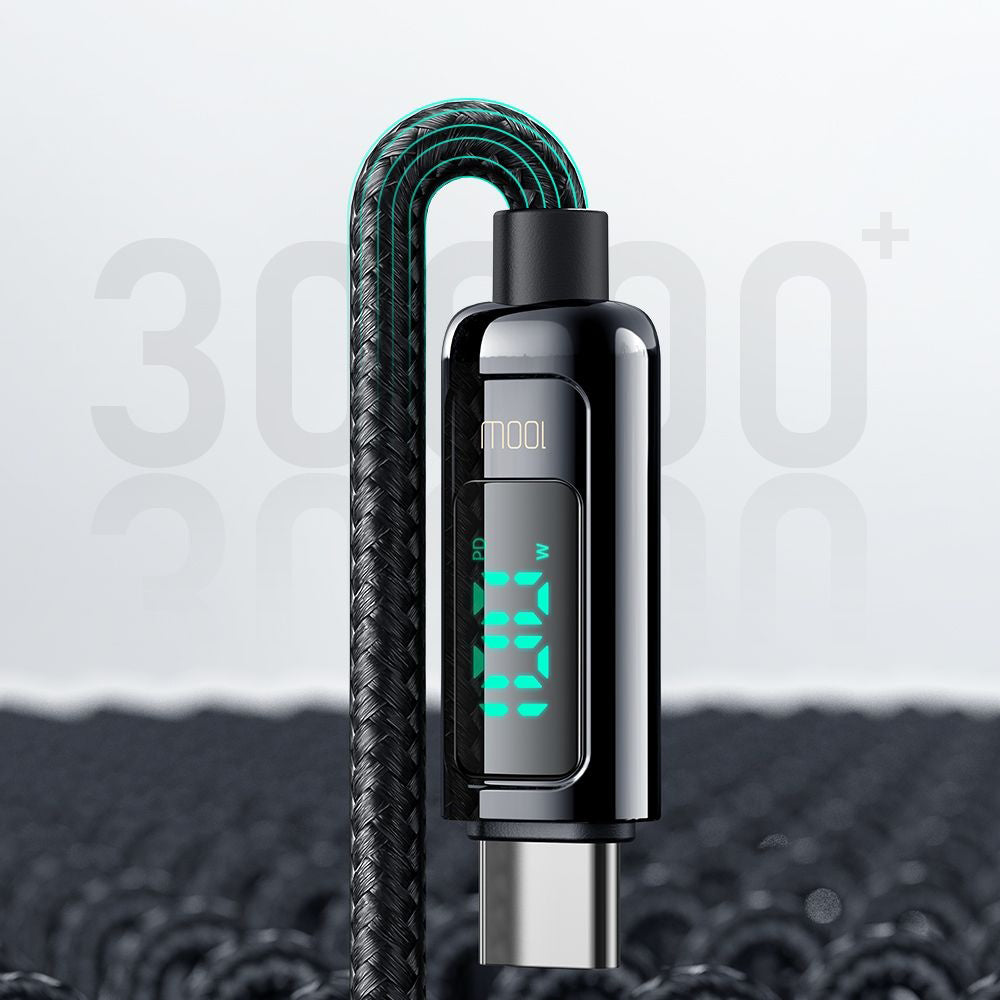USB-C - USB-C Data- och Laddningskabel McDodo CA-8820 Display, 100W, 1.2m, Svart