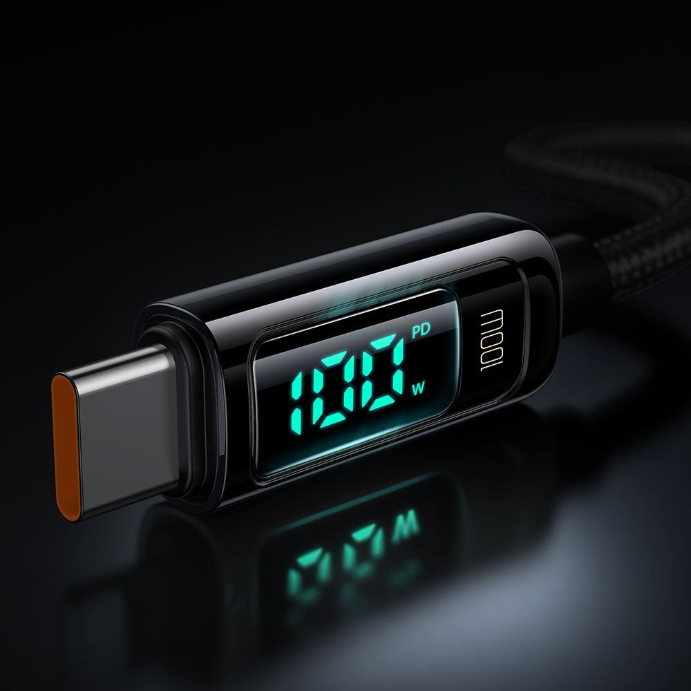 USB-C - USB-C Data- och Laddningskabel McDodo CA-8820 Display, 100W, 1.2m, Svart
