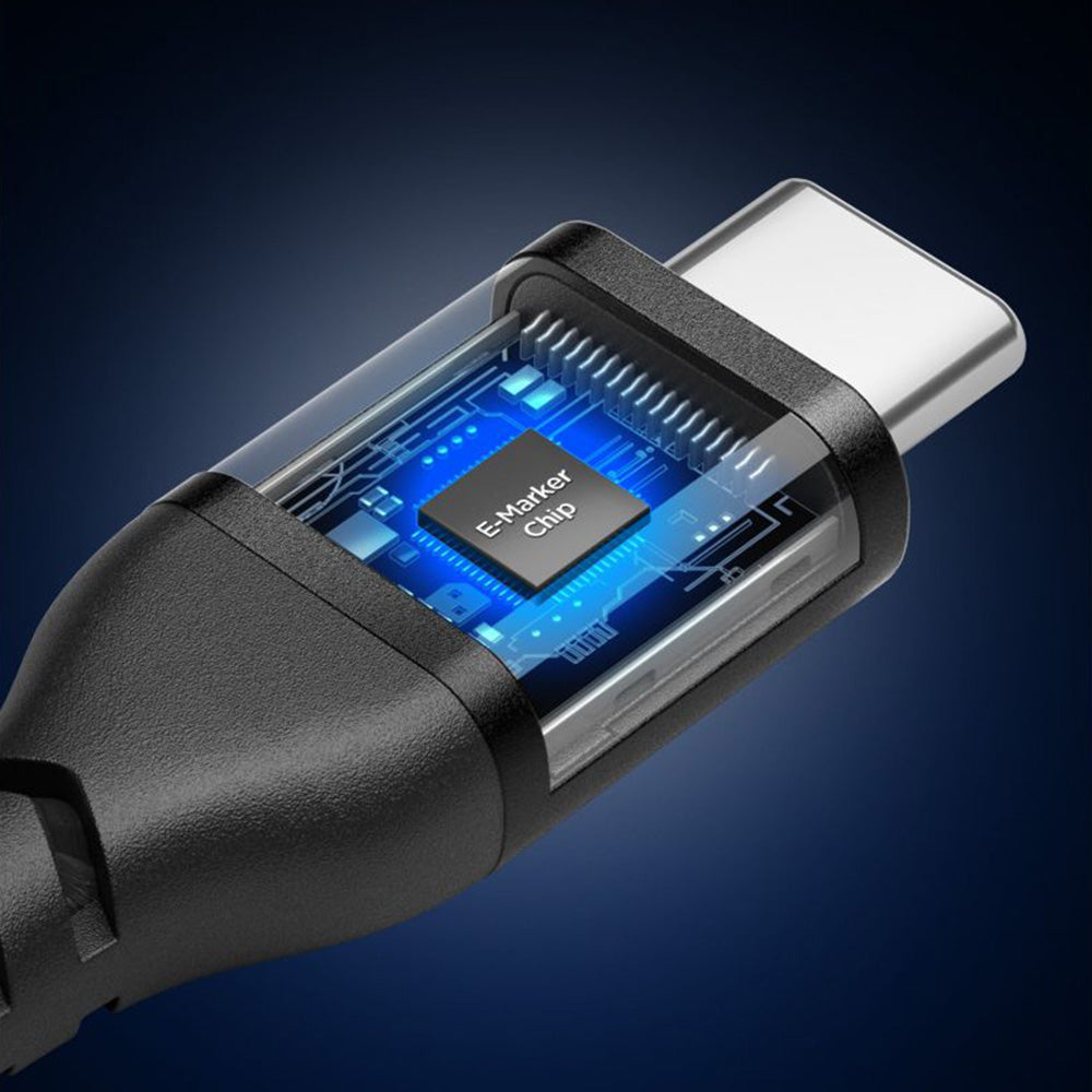 Data- och laddningskabel USB-C till USB-C Spigen EB10010CCA, 100W, 1m, Svart ACA11103