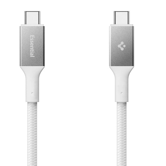 Data- och laddningskabel USB-C till USB-C Spigen EB10015CC, 100W, 1.5m, Vit ACA10420