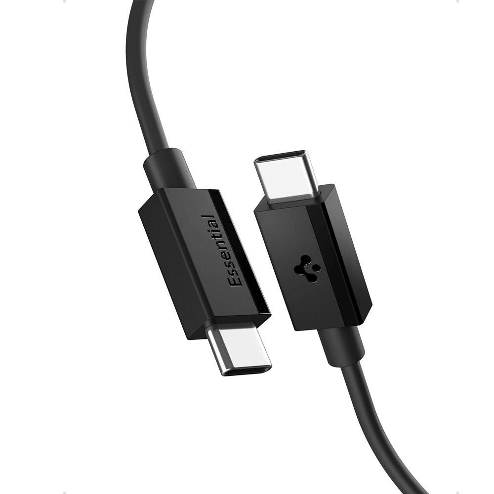 USB-C Data- och Laddningskabel - USB-C Spigen Essential, 60W, 1m, Svart ACA08718