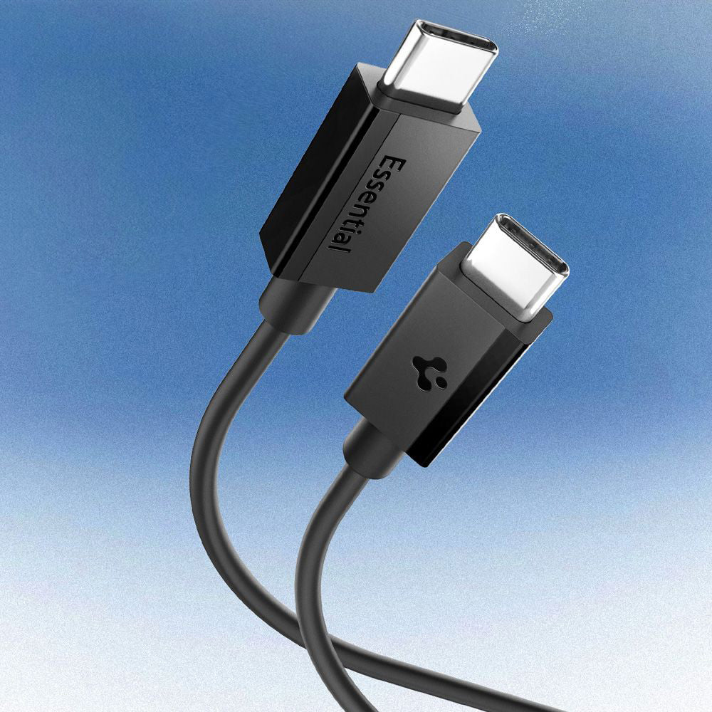 USB-C Data- och Laddningskabel - USB-C Spigen Essential, 60W, 1m, Svart ACA08718