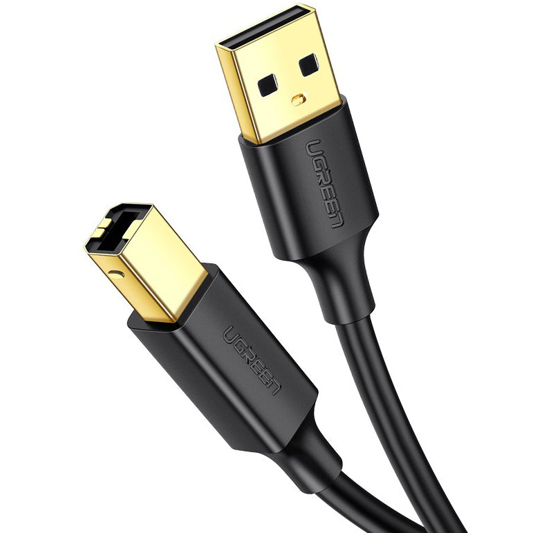 UGREEN US135 Skrivarkabel, USB-A - USB-B, 3m, Svart