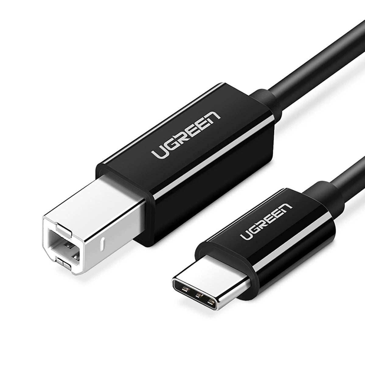 Kabel för skrivare UGREEN US241, USB-C - USB-B, 1m, Svart