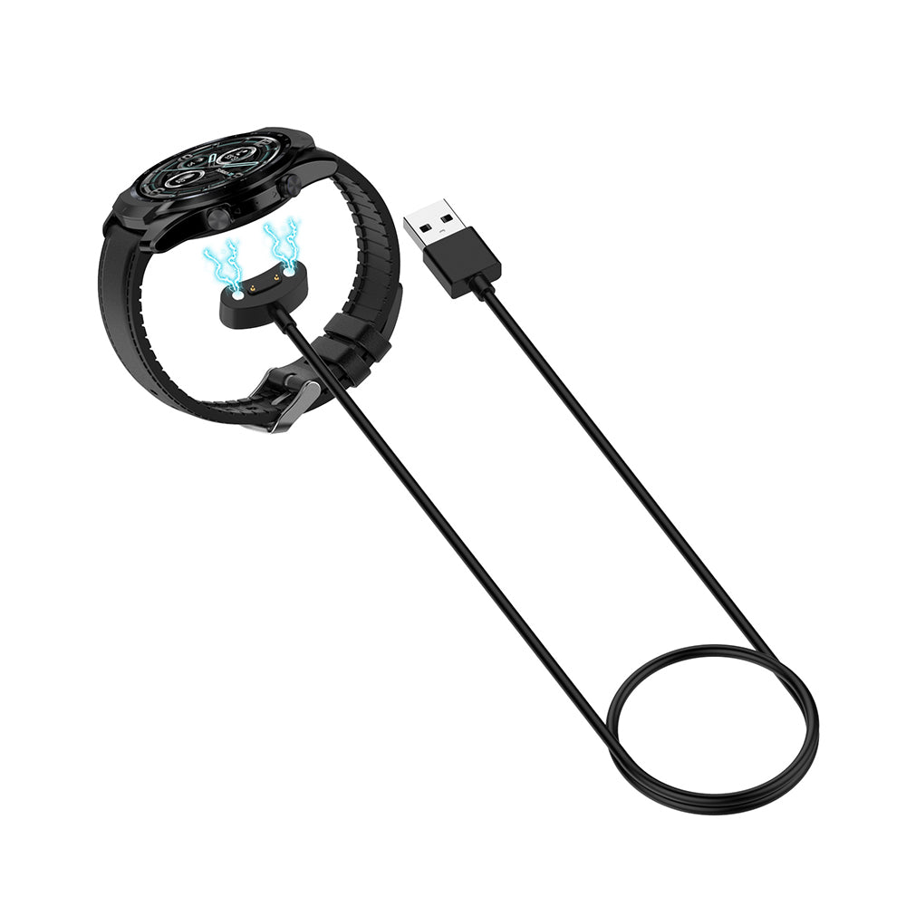 Techsuit TCW1 Laddningskabel för Mobvoi Watch Series, USB-A, Svart