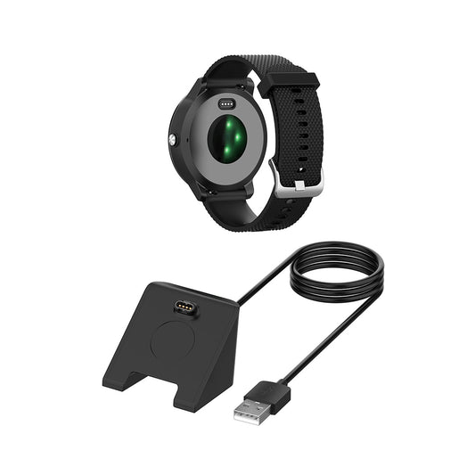 Techsuit TGC3 laddningskabel för Garmin Fenix 5 Plus / 7X / 6X / 6 / 5, USB-A, Svart