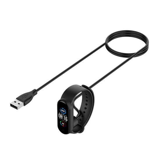 Laddningskabel Techsuit TXC1 för Xiaomi Smart Band 7 / 6 / 5, USB-A, Svart