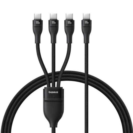 USB-C Laddningskabel - 3 x USB-C Baseus Flash Series III 3in1, 100W, 1.5m, Svart P10377503111-00