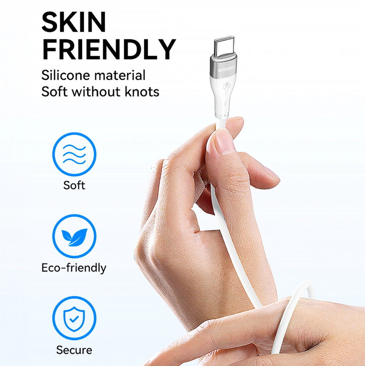 USB-C Charging Cable - USB-C WZK WSTCC1, 65W, 1m, White