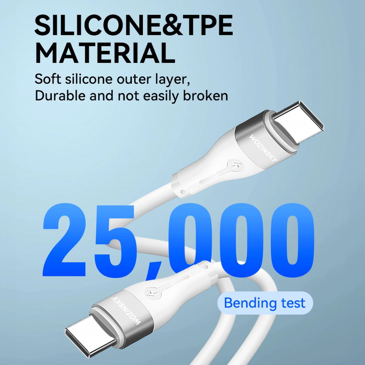 USB-C Charging Cable - USB-C WZK WSTCC1, 65W, 1m, White