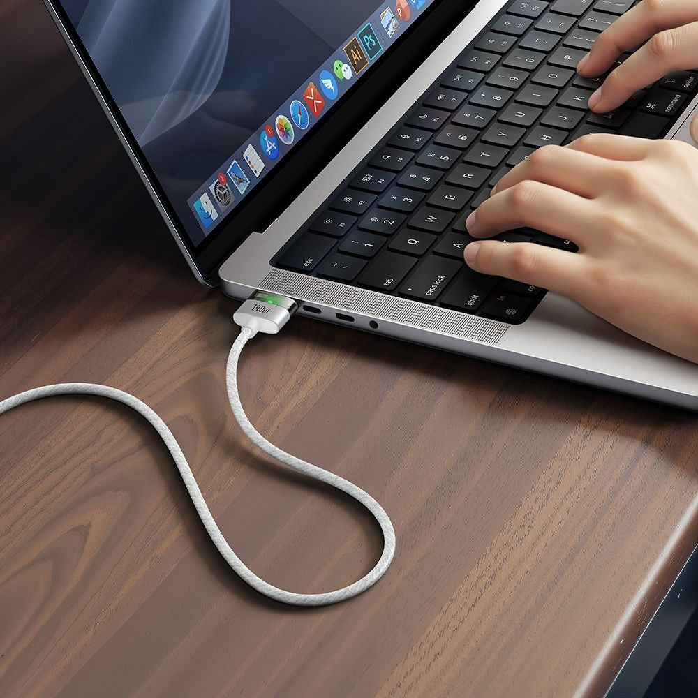McDodo CA-2071 Laddningskabel, USB-C - MagSafe 3, 140W, 2m, Vit