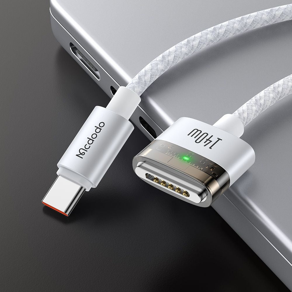 McDodo CA-2071 Laddningskabel, USB-C - MagSafe 3, 140W, 2m, Vit