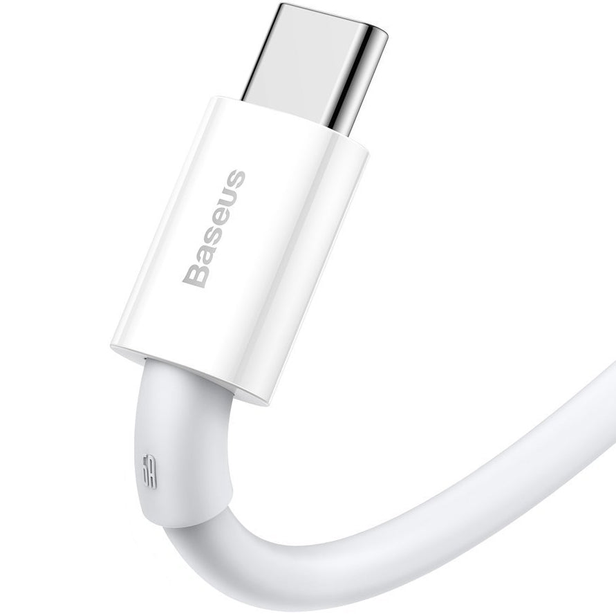 Data- och laddningskabel USB-A - USB-C Baseus Superior Series, 66W, 1m, vit CATYS-02