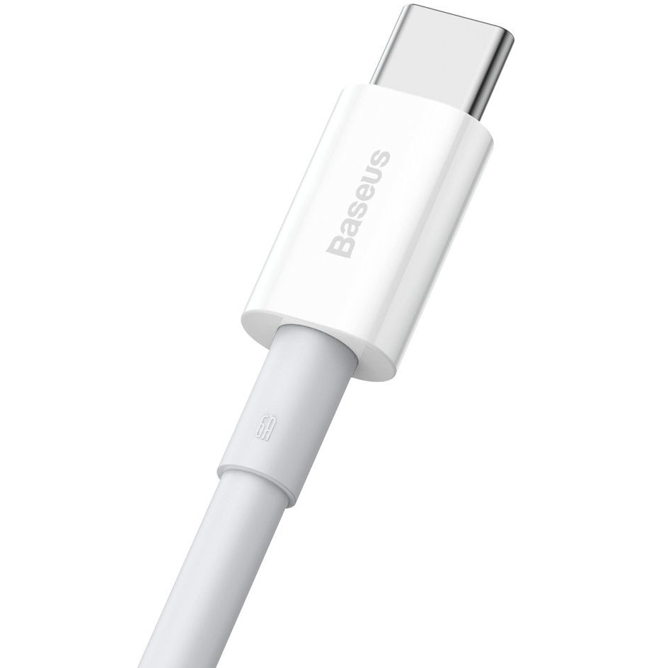 Data- och laddningskabel USB-A - USB-C Baseus Superior Series, 66W, 1m, vit CATYS-02