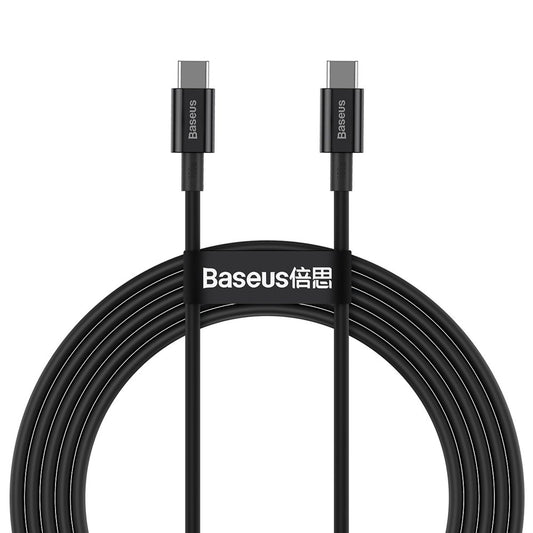 USB-C data- och laddningskabel - USB-C Baseus Superior Series, 100W, 2m, svart CATYS-C01