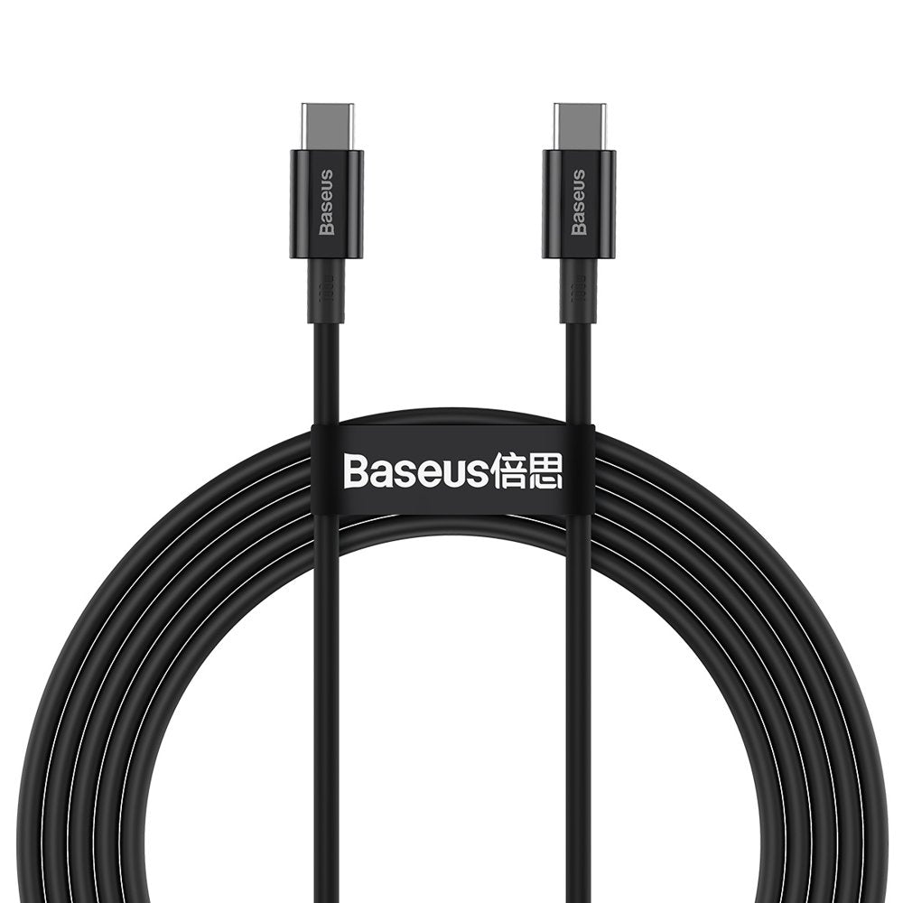USB-C data- och laddningskabel - USB-C Baseus Superior Series, 100W, 2m, svart CATYS-C01