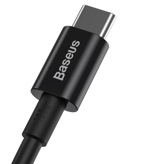 USB-C data- och laddningskabel - USB-C Baseus Superior Series, 100W, 2m, svart CATYS-C01