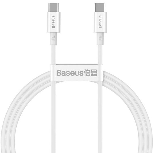 USB-C data- och laddningskabel - USB-C Baseus Superior Series, 100W, 1m, vit CATYS-B02