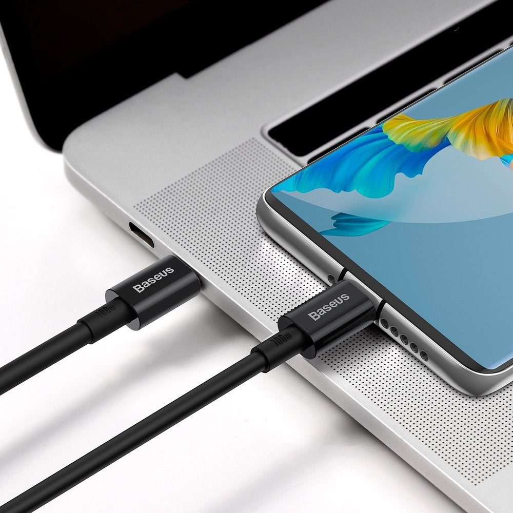USB-C data- och laddningskabel - USB-C Baseus Superior Series, 100W, 2m, svart CATYS-C01