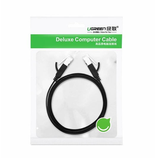 UGREEN Nätverkskabel NW101 Platt, UTP, Cat6, 1m, Svart