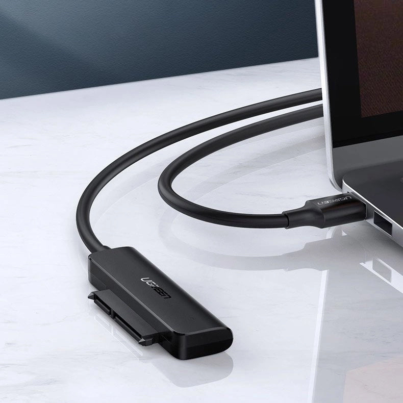 UGREEN CM321 SATA-kabel, USB-A 3.0 - SATA 2.5 tum, 0.5 m, Svart