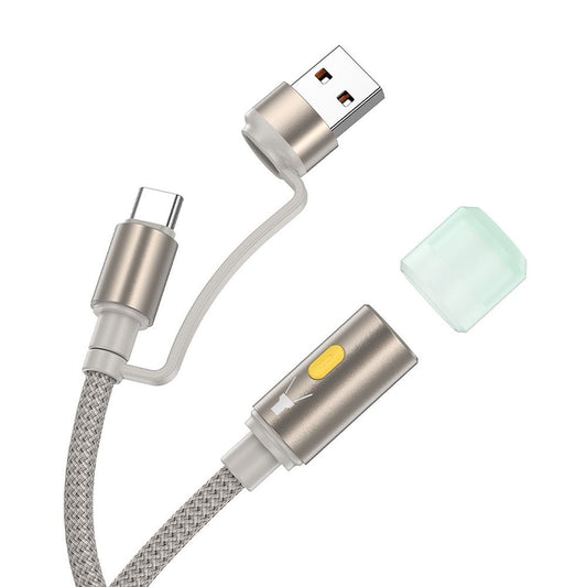 Ledkabel HOCO UA38C, USB-C / USB-A, 0,3 m, Guld