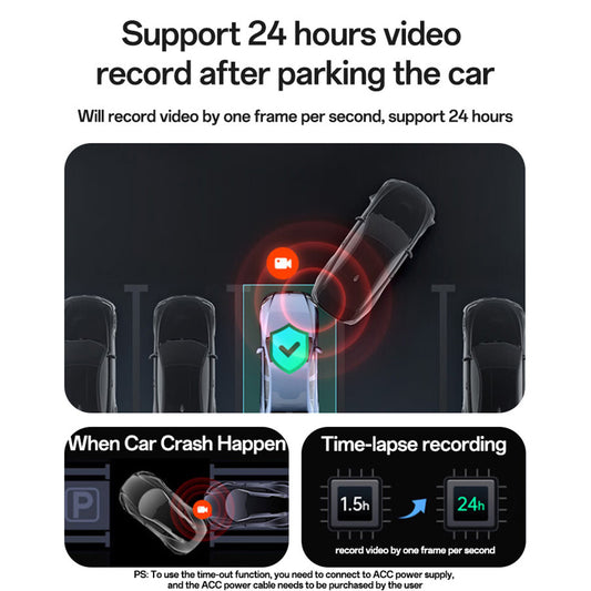 Bil kamera Yesido KM22, 1080P, Wi-Fi, Svart