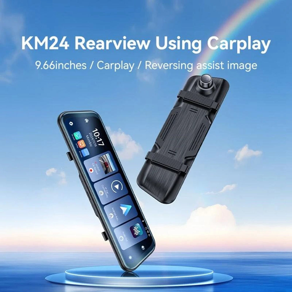 Yesido KM24 Bil Kamera med Carplay / Android Auto, 4K, Display 9.66 tum
