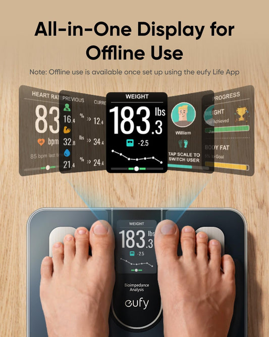 Digitalvåg Eufy Smart Scale C20, Svart T9130011