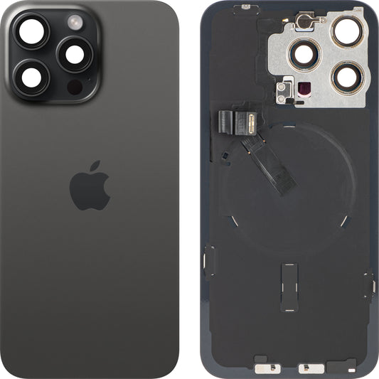 Batterilucka Apple iPhone 15 Pro Max, svart (svart titan), Swap