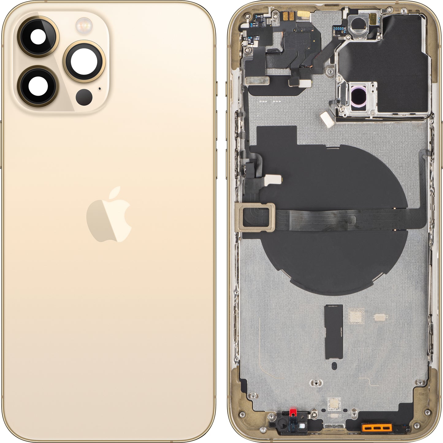 Apple iPhone 13 Pro Max Batterilucka, med halvfodral, guld, Swap