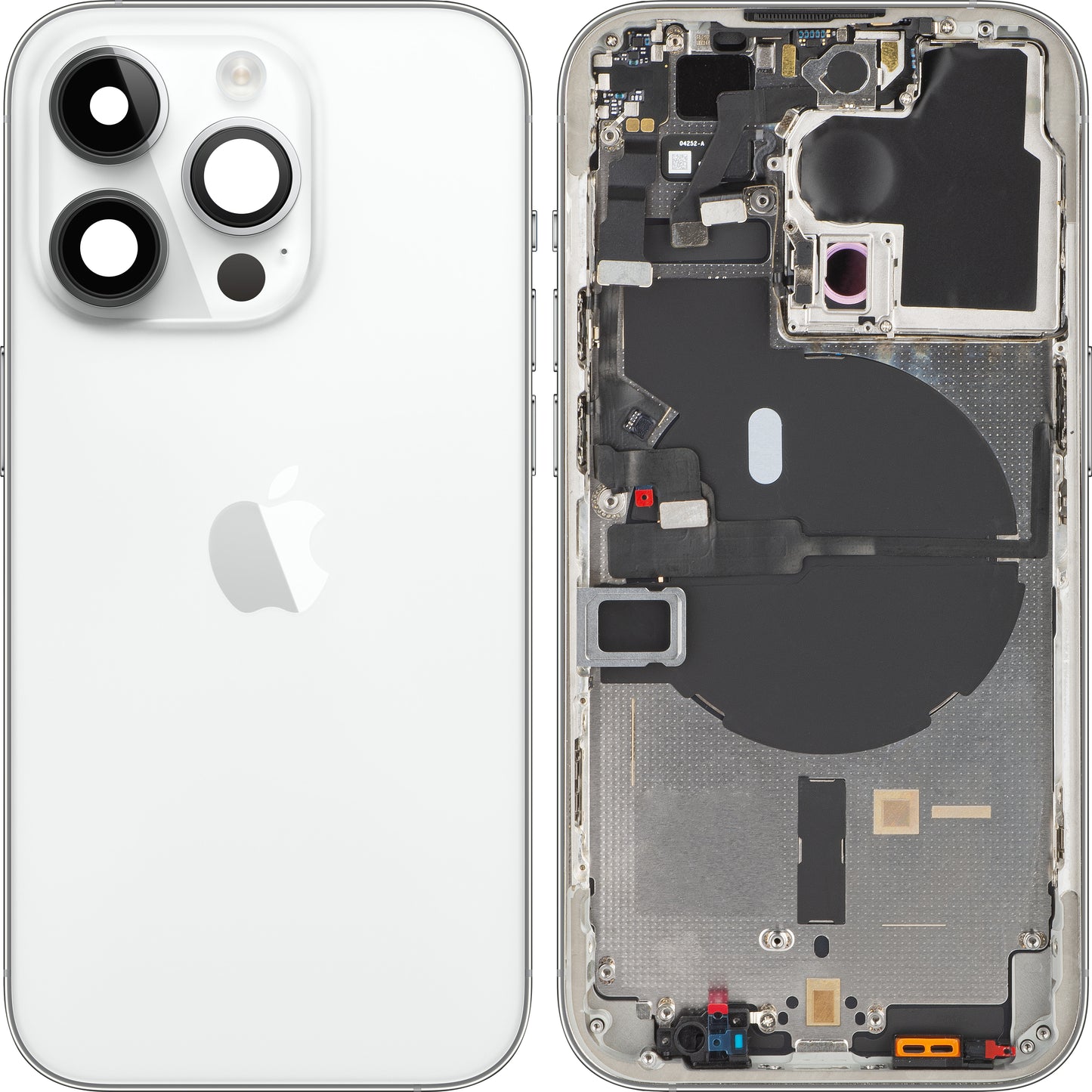 Apple iPhone 14 Pro Batterilucka, med mellanfodral, silver, Swap