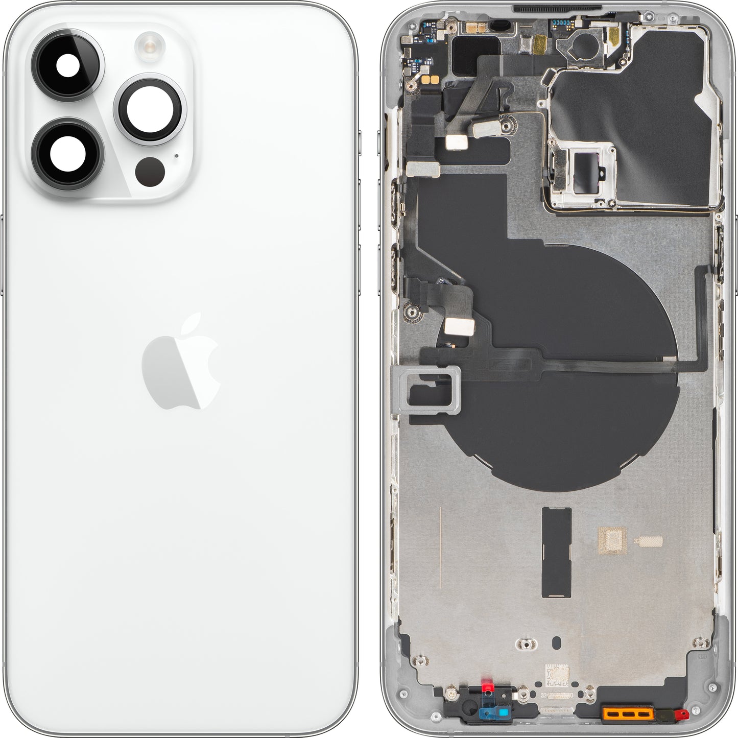 Apple iPhone 14 Pro Max Batterilucka, med mellanfodral, silver, Swap