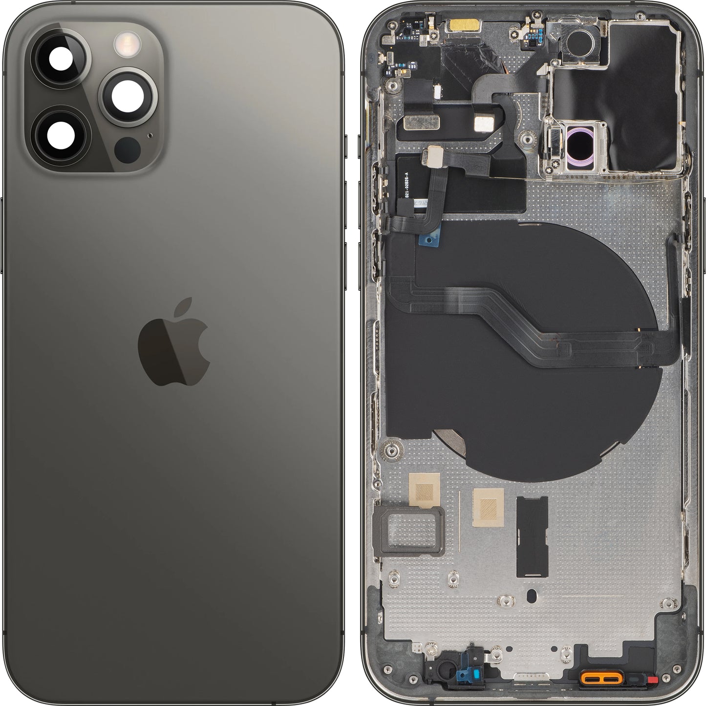 Apple iPhone 12 Pro Batterilucka, med halvfodral, svart (grafit), Swap